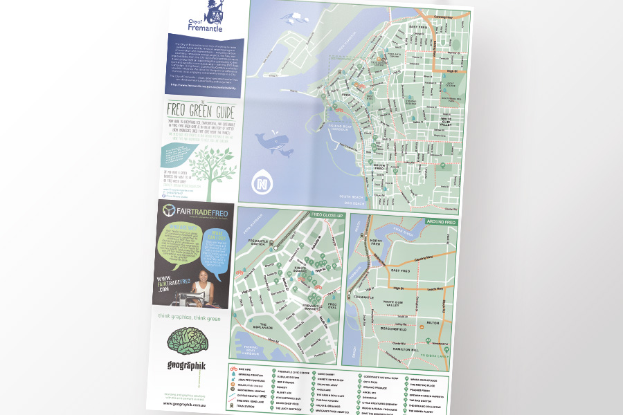The Good Map Sustainability Eco Friendly Organic Stores & Services Guide Fremantle Local Guide Map Graphic Design