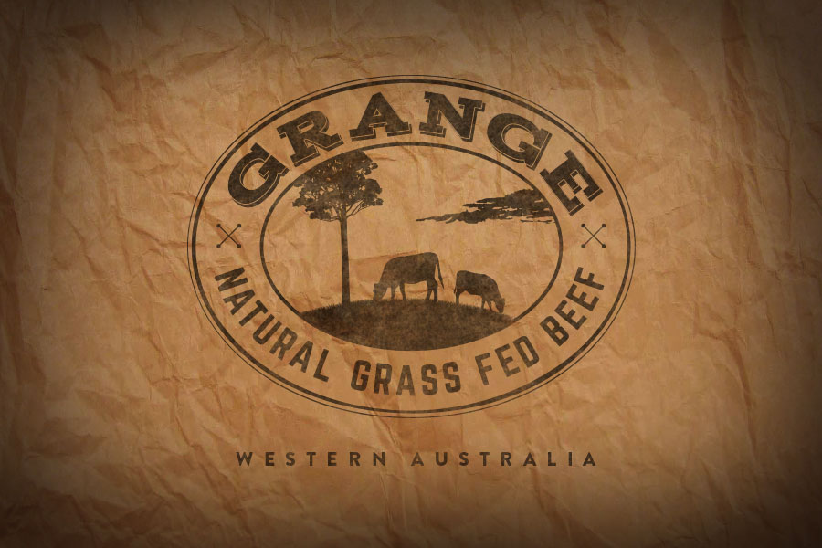 Grange Beef Butcher Logo Brand Design & Illustration Fremantle Perth WA