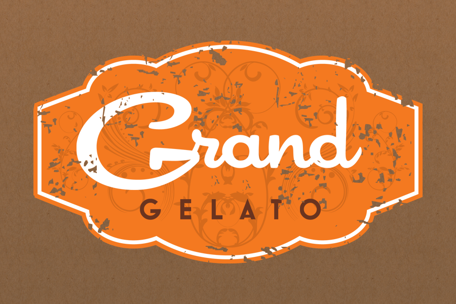 grand gelato logo design