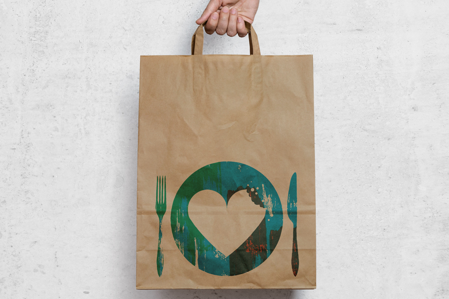 The Hidden Pantry Sustainable Brand & Logo Graphic Design Recycled Bag
