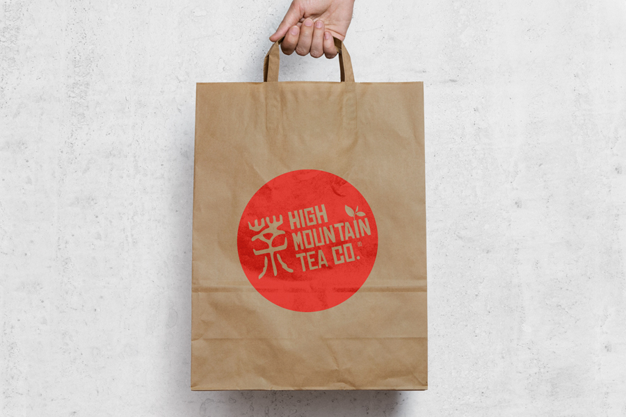 High Mountain Tea Recycled Paper Bag Design