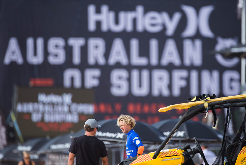 Australian Open of Surfing 2015 Large Format Event Banner Stadium Wraps Graphic Design Services Perth