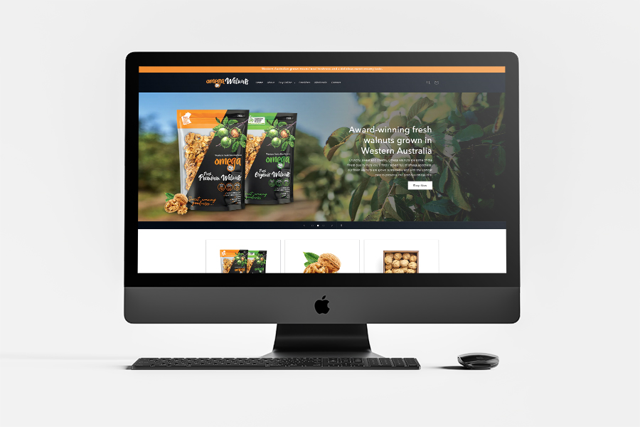 Omega Walnuts Ecommerce Shopify Design Development Website design Perth Fremantle Western Australia