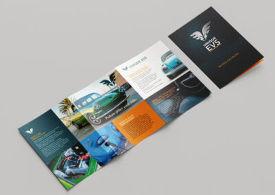 Unique EVs Brochure A5 Flyer Design Graphics Perth WA